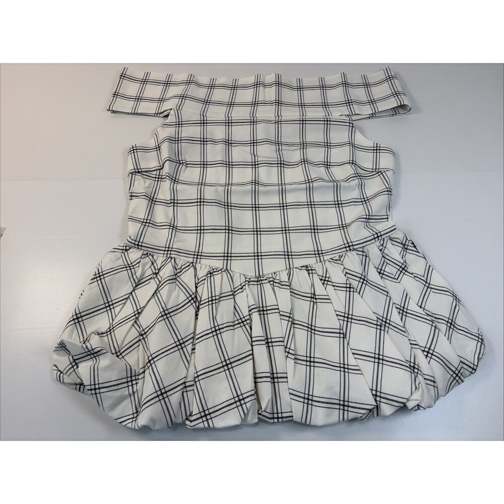 Fashion Nova Plaid Princess Bubble Hem Top Size Large